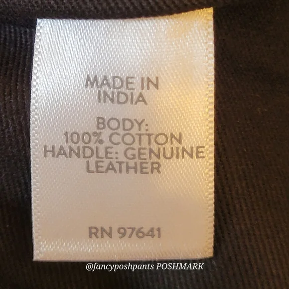 ❤J JILL real LEATHER trim 100% cotton plaid NWOTzipper, interior pocket tote bag - Picture 15 of 16